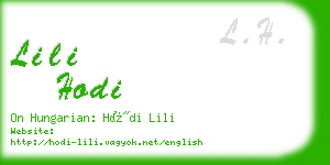 lili hodi business card